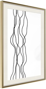 Αφίσα - Wavy Lines - 20x30 - Χρυσό - Με πασπαρτού