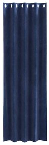 vidaXL Κουρτίνες με κουρτίνες 2 pcs Σκούρο Μπλε 140 x 225 cm Βελούδο