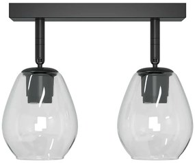 vidaXL Σποτ οροφής Μαύρο 33 x 13 x 26 εκ. Γυαλί και μέταλλο