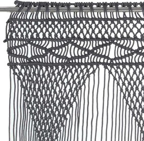 vidaXL Κουρτίνα Μακραμέ Ανθρακί 140 x 240 εκ. Βαμβακερή