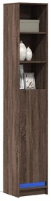 vidaXL Ντουλάπι με Φώτα LED Καφέ Δρυς 36x32,5x200 εκ. Επεξ. Ξύλο