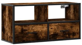 vidaXL Έπιπλο Τηλεόρασης Καπνιστή Δρυς 80x31x39,5 εκ Επεξ.Ξύλο/Μέταλλο