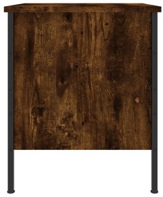 vidaXL Κομοδίνο Καπνιστή Δρυς 40 x 42 x 50 εκ. από Επεξεργασμένο Ξύλο