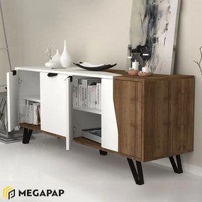 ΜΠΟΥΦΕΣ ΜΕΛΑΜΙΝΗΣ JASMINE MEGAPAP ΧΡΩΜΑ ΛΕΥΚΟ - ΚΑΡΥΔΙ 160X45X78ΕΚ.