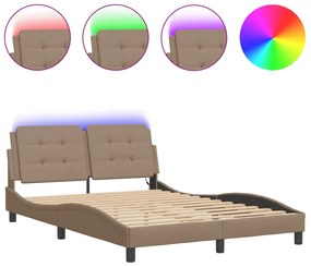vidaXL Πλαίσιο Κρεβατιού με LED Χωρίς Στρώμα Zadar 120x200 εκ.