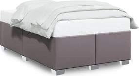 vidaXL Πλαίσιο Κρεβατιού χωρίς στρώμα Γκρι 120x190 εκ.Συνθ. Δέρμα