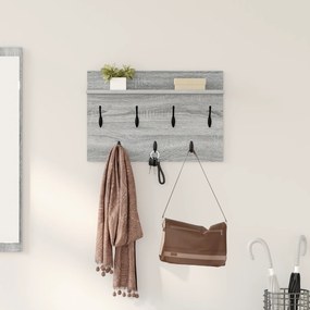 vidaXL Τοίχου Κρεμάστρα Γκρι sonoma 60 x 40 x 12 cm Επεξεργασμένο ξύλο