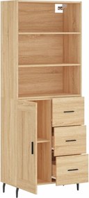 vidaXL Ντουλάπι Sonoma δρυς 69,5 x 34 x 180 εκ. από Επεξεργασμένο Ξύλο