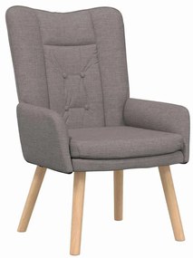 vidaXL Χαλαρωτική Πολυθρόνα Taupe 63 x 67 x 94 εκ. ύφασμα