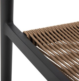ΠΟΛΥΘΡΟΝΑ ΑΛΟΥΜΙΝΙΟΥ GRET HM5854.02 ΑΝΘΡΑΚΙ PΕ RATTAN ΜΠΕΖ 56x55,5x78Υ εκ.