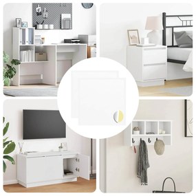 vidaXL Αυτοκόλλητο 2 pcs Λευκό Ø 20 x 0,5 mm Χαρτί