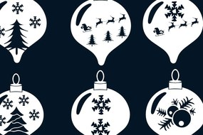 Σετ των 3 Intra απο ξύλο plywood 3mm-4mm πάχος Χριστουγεννιάτικο μπιχλιμπίδι στολίδι Δίασταση 8x8 cm INTRAFABR-40506748