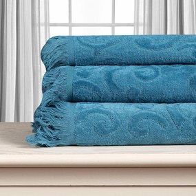 Πετσέτα Σώματος (80x150) Silk Fashion Alicia 520gsm Πετρόλ