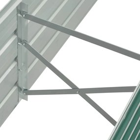 vidaXL Ζαρντινιέρα Υπερυψωμένη Πράσινη 160x40x45 εκ. Γαλβαν. Χάλυβας