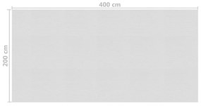 Κάλυμμα Πισίνας Ηλιακό Γκρι 400x200 εκ. από Πολυαιθυλένιο - Γκρι