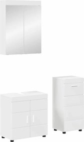 vidaXL Σετ Επίπλων Μπάνιου TULUM 3 pcs Λευκό 60 x 34 x 63 εκ