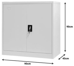 Ντουλάπι Armon ανοιχτό γκρι αλουμίνιο 90x45x90εκ 90x45x90 εκ.