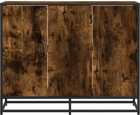 vidaXL Sideboard Καπνιστή δρυς 94x35x76 cm Κατασκευασμένο ξύλο