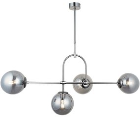 Φωτιστικό Οροφής - Ράγα Portemo 341LCA1252 109x115cm 4xE27 40W Silver Opviq