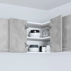 vidaXL Κρεμαστό ντουλάπι Σκυρόδεμα Γκρι και Λευκό 57 x 57 x 40 εκ.