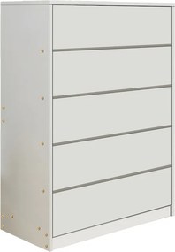 Συρταριέρα Kuanger pakoworld mdf σε λευκή απόχρωση 80x40x109εκ