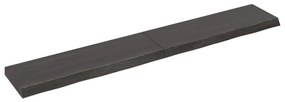 Πάγκος Μπάνιου Σκούρο Καφέ 180x30x(2-6) εκ. Επεξεργ. Μασίφ Ξύλο - Γκρι