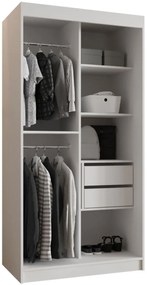 Ντουλάπα Selfie 100 συρόμενη-Leuko