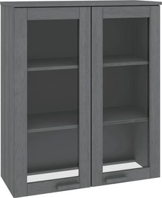 vidaXL Πάνω Μέρος Ντουλαπιού HAMAR Γκρι 85x35x100 εκ. Μασίφ Πεύκο
