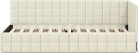 vidaXL Κρεβάτι Γωνίας Κρεμ 80 x 200 cm Βελούδο