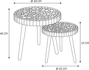 ΤΡΑΠΕΖΆΚΙΑ ΣΑΛΟΝΙΟΎ TABLE GIGOGNE RONDIN X2 M1 HD5208
