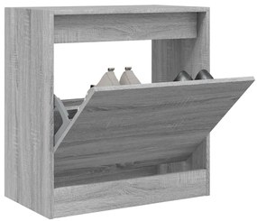 vidaXL Παπουτσοθήκη Γκρι Sonoma 60x34x63,5 εκ. από Επεξεργ. Ξύλο