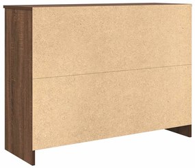 Συρταριέρα με Συρτάρια καφέ δρυς 101x35x76 εκ. Επεξ. Ξύλο - Καφέ