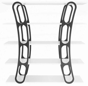 Βιβλιοθήκη Adar 875ZNA4504 120x25x120cm White-Black