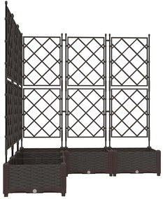 vidaXL Κηποτινάκι με Τρέλα 5 pcs Καφέ 120 x 120 x 125.5 εκ. PP