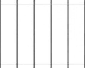 vidaXL Διαχωριστικό Δωματίου με 5 Πάνελ Λευκό 250x200 εκ. από Ύφασμα