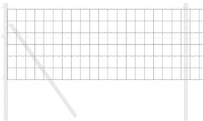 vidaXL Φράχτης Εuro Γκρι 0.8 x 25 m Σίδηρος με επικάλυψη PVC