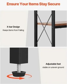 VEVOR 7 Tier Corner Bookshelf Tall Corner Bookcase Storage L-Shaped Organizer