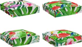vidaXL Μαξιλάρι Floral 4 pcs Πολύχρωμο 40 x 40 x 8 εκ. Ύφασμα Όξφορντ