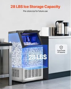 VEVOR Commercial Ice Maker Freestanding Cabinet Machine 120lbs/24H 36 Ice Cubes