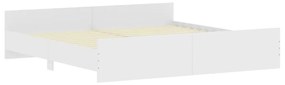Πλαίσιο Κρεβατιού με Κεφαλάρι &amp; Ποδαρικό Λευκό 200 x 200 εκ. - Λευκό