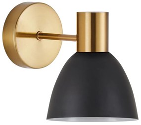 Φωτιστικό Τοίχου - Απλίκα Adept 77-8308 16x25x23cm 1xE27 60W Black-Gold Homelighting