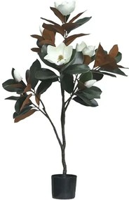 Τεχνητό Δέντρο Σε Γλάστρα Μανώλια 04-24121 115cm Multi-White Marhome Συνθετικό Υλικό