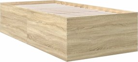 vidaXL Πλαίσιο Κρεβατιού Sonoma Δρυς 90x200 εκ. Επεξεργασμένο Ξύλο