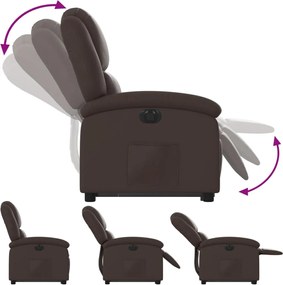 vidaXL Πολυθρόνα Ηλεκ Ανακλινόμενη με Ανύψωση Συνθετικό Δέρμα