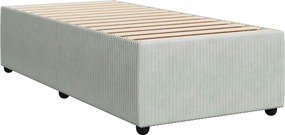 vidaXL Κρεβάτι box spring με στρώμα Ανοιχτό γκρι 80 x 200 cm Βελούδο