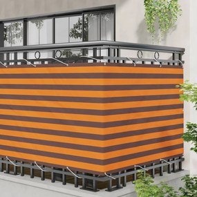 vidaXL Οθόνη Μπαλκονιού Πορτοκαλί και Καφέ 110 x 1000 εκ