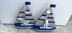 Διακοσμητικό Souvenir Καραβάκι - Σετ 2 τεμάχια - L2026-28AB - 125560
