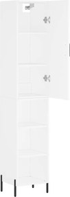 vidaXL Ντουλάπι Λευκό 34,5 x 34 x 180 εκ. από Επεξεργασμένο Ξύλο