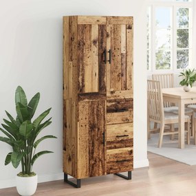 vidaXL Highboard 2 pcs Παλιό ξύλο 69,5 x 34 x 180 εκ.