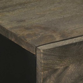 vidaXL Μπουφές Μαύρο 60x33x75 cm Μασίφ Ξύλο Μάνγκο